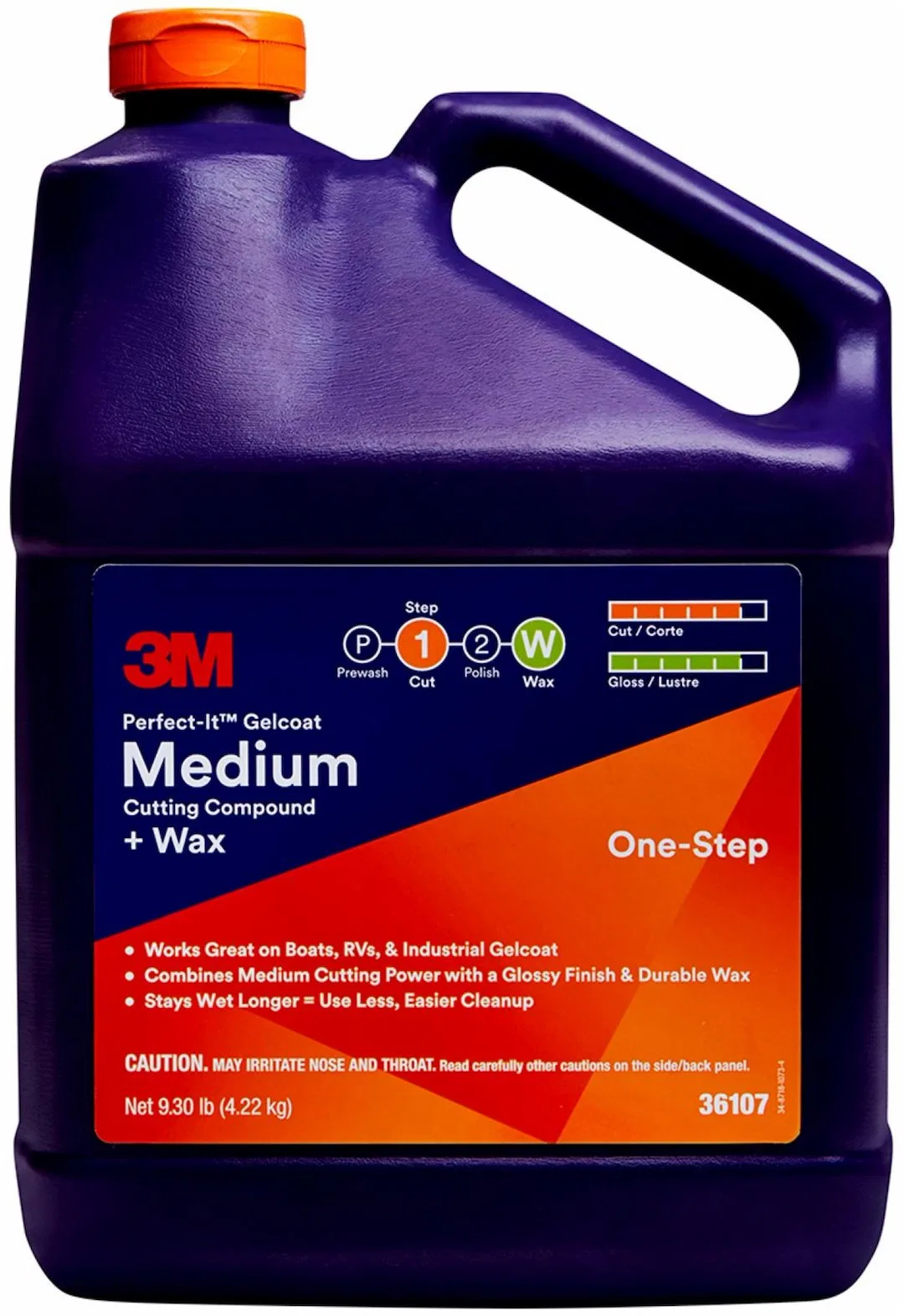 36107 – 3M Rubbing Compound, Used To Remove Oxidation And Scratches Of P1000 Or Finer Liquid White 1 Gallon Can Singl...